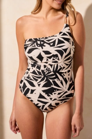 Tribal Spring/Summer 2025-1620O-3562-One Shoulder Swim Suit-Sea Shell - The Coach Pyramids