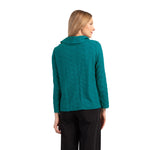 Habitat Fall/Winter 2023-H16310-Cowl Neck Top -Teal - The Coach Pyramids