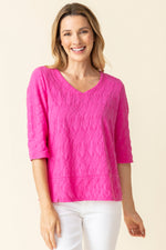 Habitat Spring/Summer 2025-H16315S5-Elbow Sleeve Tee-Berry