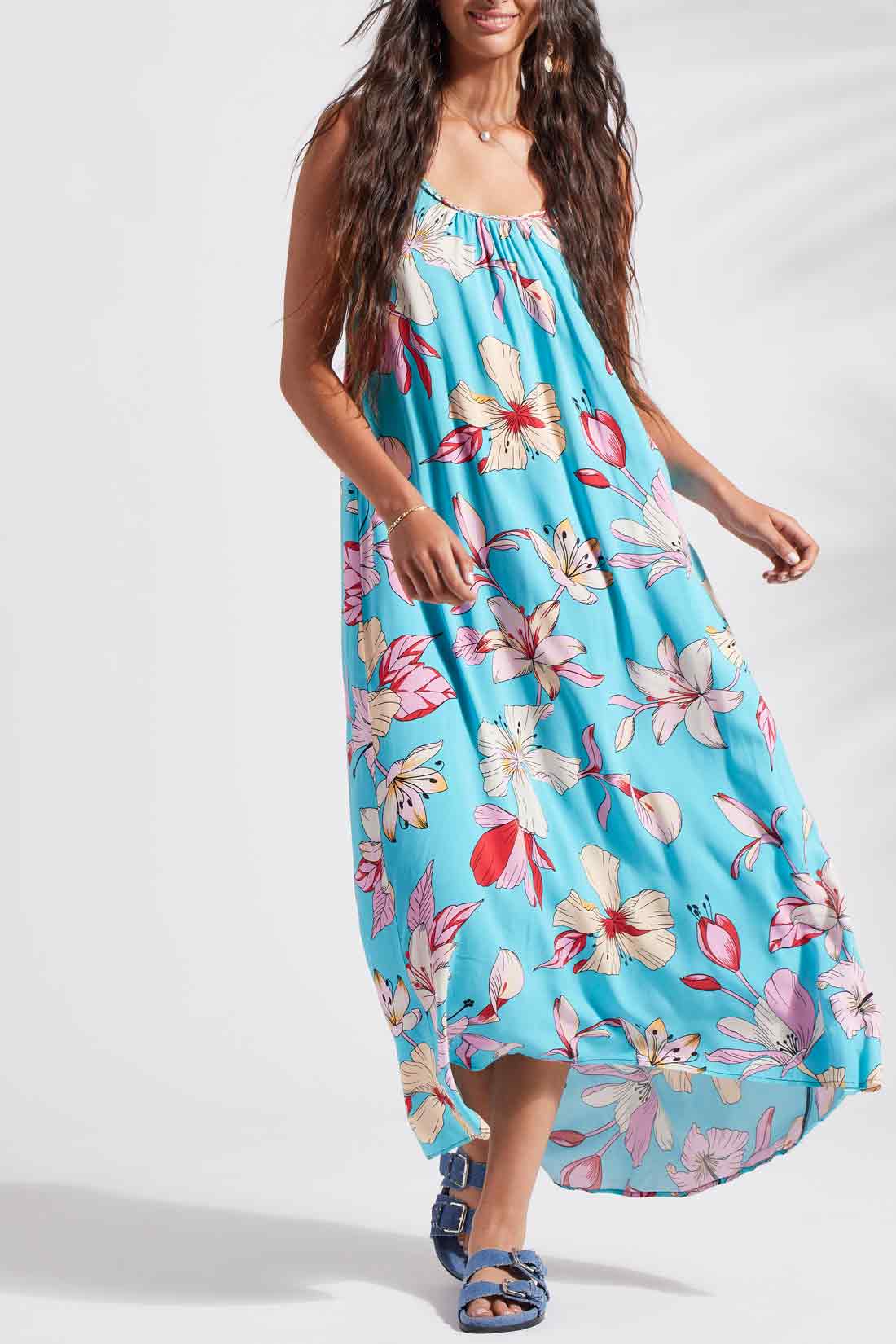 Tribal  Spring/Summer 2024-1643XX-3880-Sleeveless  Dress-Honolulu - The Coach Pyramids