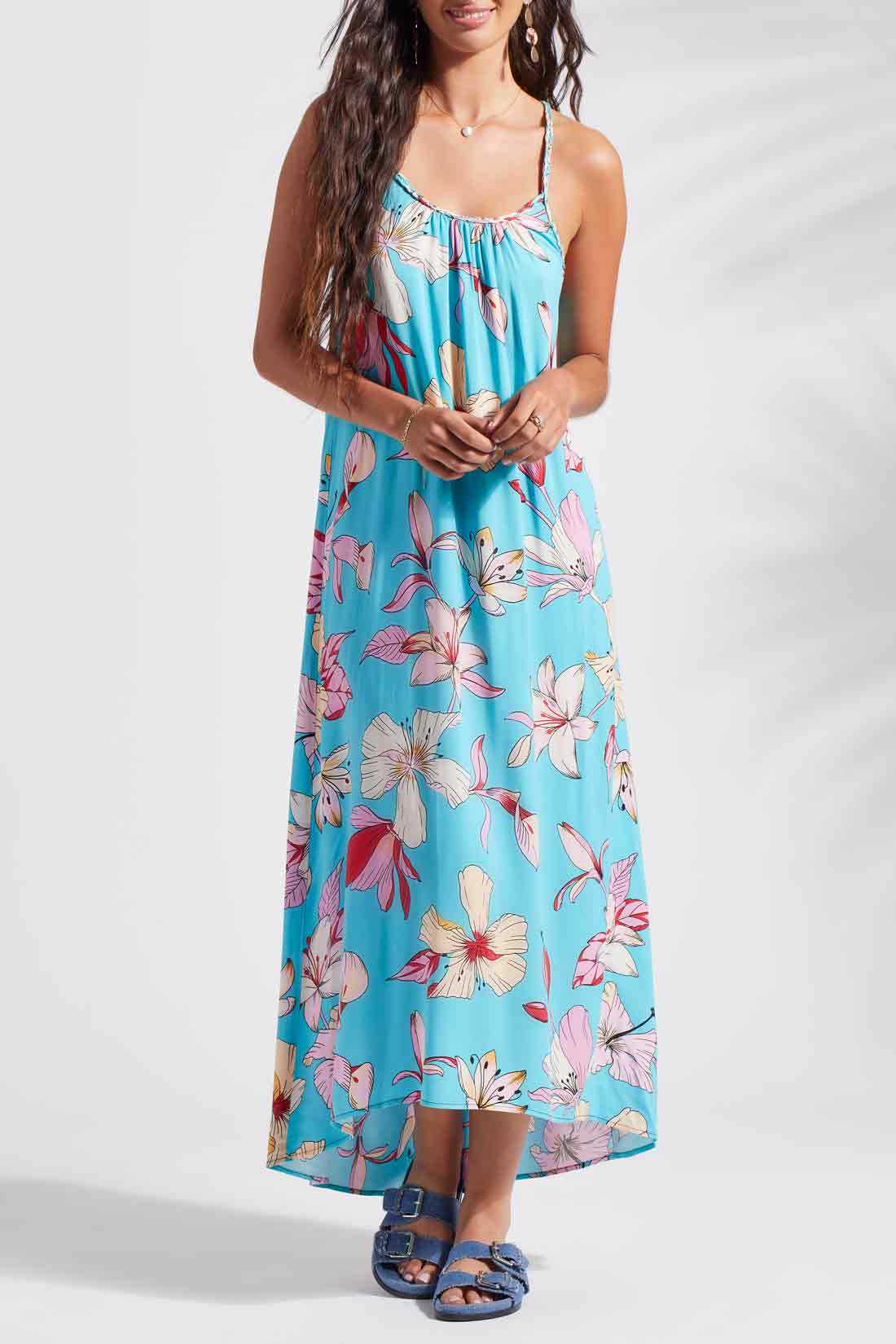 Tribal  Spring/Summer 2024-1643XX-3880-Sleeveless  Dress-Honolulu - The Coach Pyramids