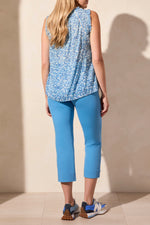 Tribal Spring/Summer 2025-1647O-2020W-Pull On Kick Flare Capri-Deep Sea - The Coach Pyramids