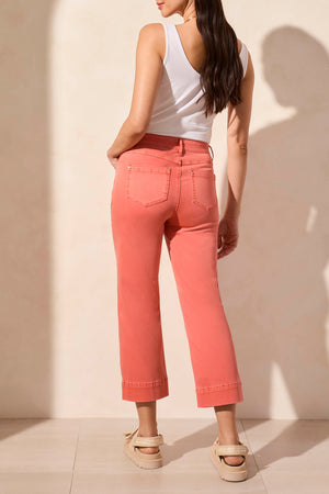 Tribal Spring/Summer 2025-1647O-2020W-Pull On Kick Flare Capri-Coral Sky - The Coach Pyramids