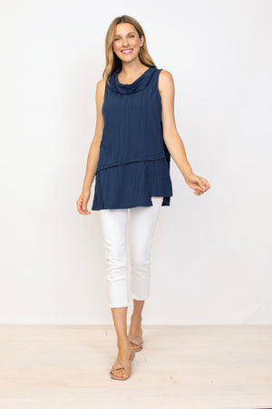 Habitat Spring 2024-H16313-Stepped Hem Cowl-Lake - The Coach Pyramids