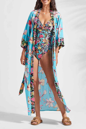 Tribal  Spring/Summer 2024-1651XX-3880-3/4 Sleeve Duster-Honolulu - The Coach Pyramids