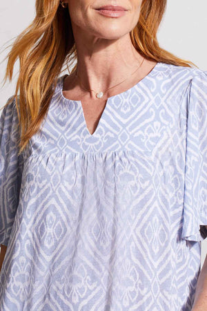 Tribal  Spring/Summer 2024-1712O-1557-Flare Top-Zen Blue - The Coach Pyramids