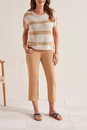 Tribal  Spring/Summer 2024-1725O-3895-Scoop Neck Sweater-Dune - The Coach Pyramids