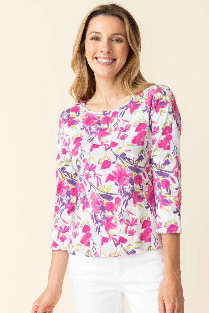 Habitat Spring/Summer 2025-H17310-Every Day Tee Floral-Berry