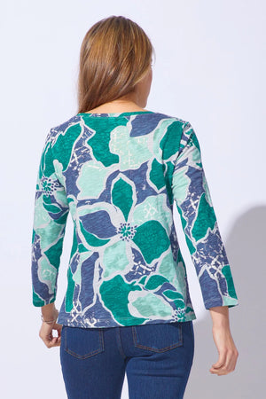 Habitat Escape Fall/Winter 2025-E17325-Stepped Hem Boxy Tee-Emerald - The Coach Pyramids