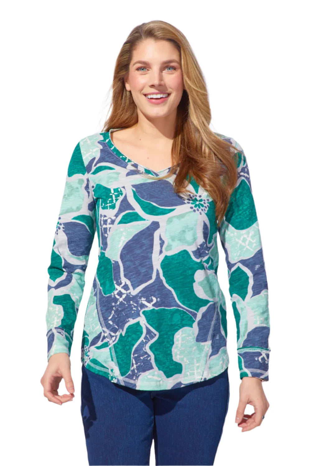 Habitat Escape Fall/Winter 2025-E17326-Laid Back V Neck-Emerald - The Coach Pyramids