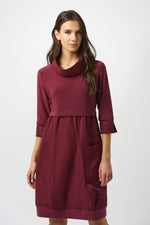 Joseph Ribkoff Fall 2025-17344F25-4433-Dress-Merlot - The Coach Pyramids