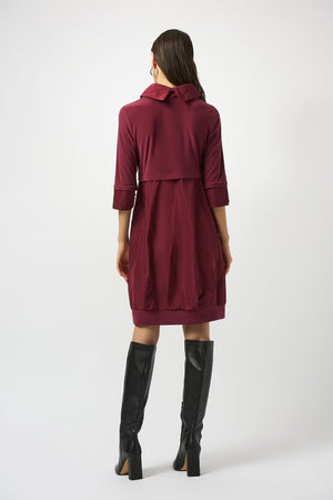 Joseph Ribkoff Fall 2025-17344F25-4433-Dress-Merlot - The Coach Pyramids