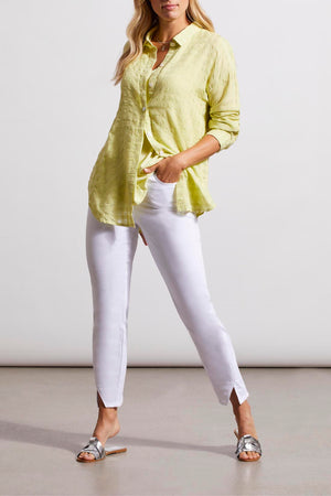 Tribal  Spring/Summer 2024-1753O-3887-Button Front Blouse-Wild Lime - The Coach Pyramids