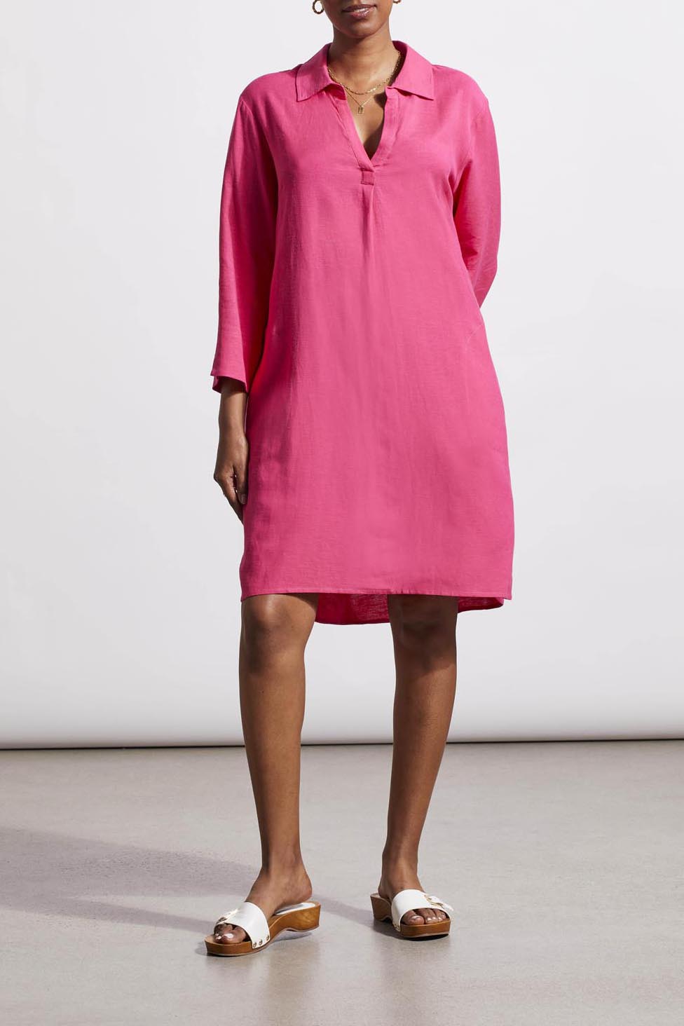 Tribal  Spring/Summer 2024-1765O-4525-Dress W/Pockets-Raspberry - The Coach Pyramids