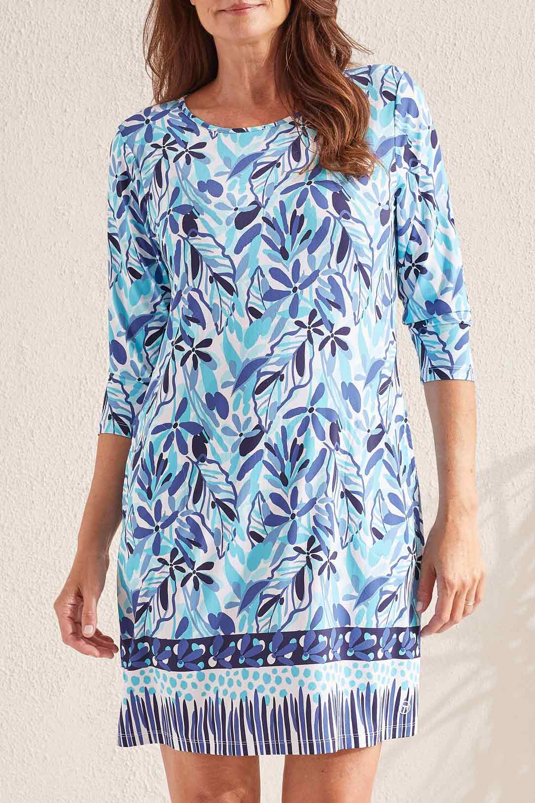 Tribal  Spring/Summer 2024-1801O-3024-Boat Neck Dress-Cobalt - The Coach Pyramids