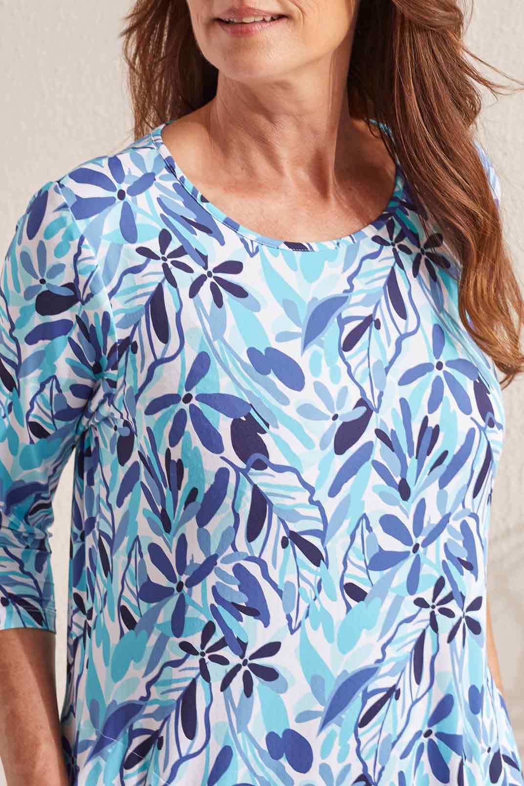 Tribal  Spring/Summer 2024-1801O-3024-Boat Neck Dress-Cobalt - The Coach Pyramids