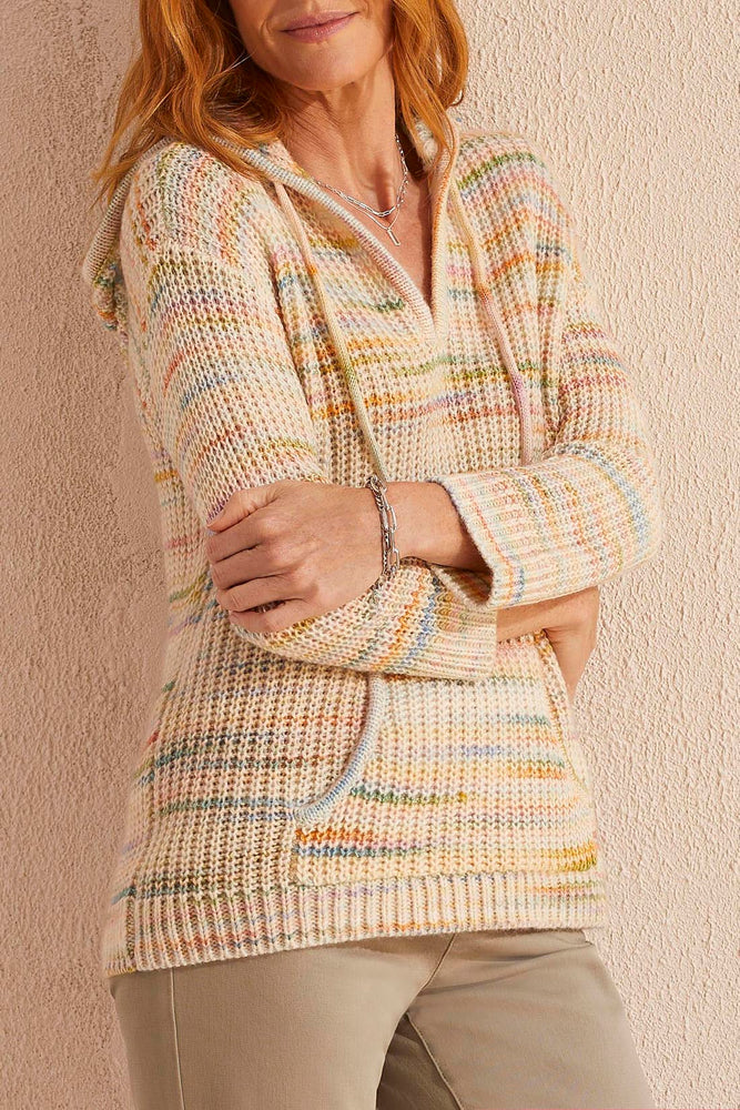 Tribal  Spring/Summer 2024 1812O/3899-Sweater W/ Hood-Muted Clay - The Coach Pyramids