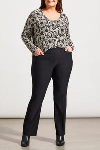 Tribal Fall 2024-1859V/0002-Flatten It Pull On Pant-Black - The Coach Pyramids