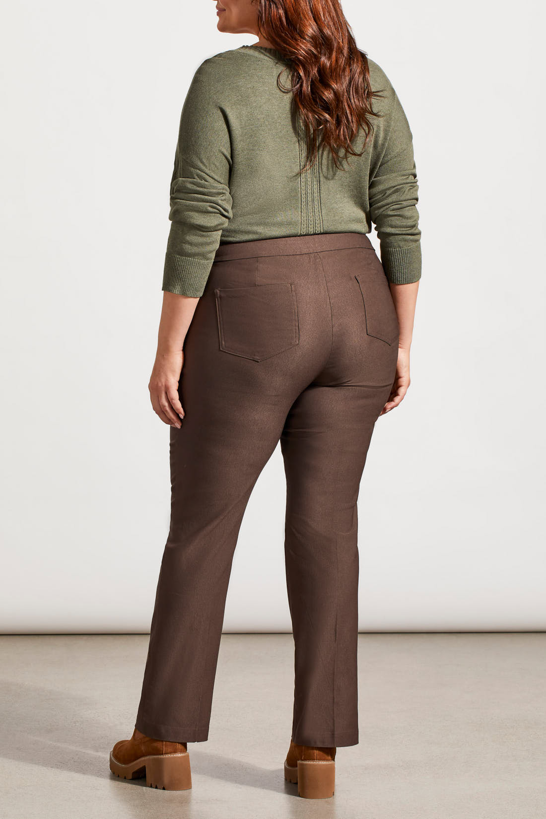 Tribal Fall 2024-1859V/1254-Flatten It Pull On Pant-Coffee - The Coach Pyramids