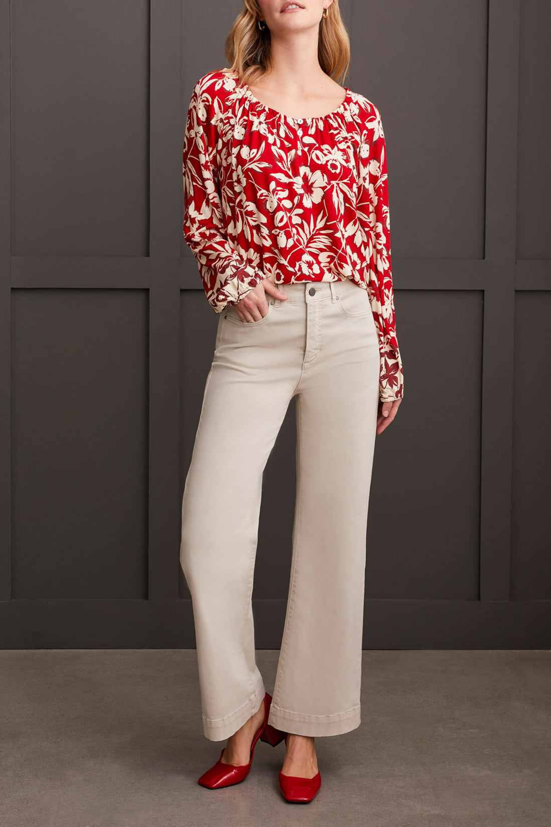 Tribal Fall 2024-1861O/1330-Fly Front 5 Pocket Pant -Frost Grey - The Coach Pyramids