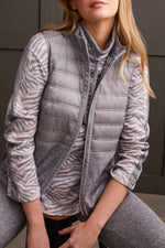 Tribal Fall 2024- 1905O/0266-Zip Up Vest-Grey Mix (Pair with 1895O)