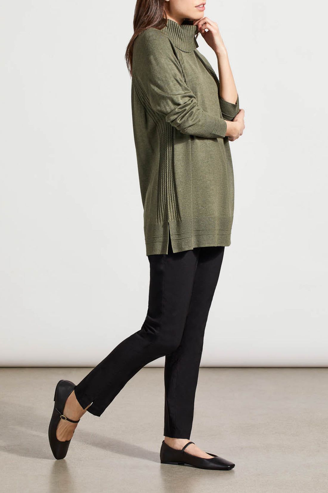 Tribal Fall 2024-1923O/0489-Cowl Neck Sweater-Orchid - The Coach Pyramids