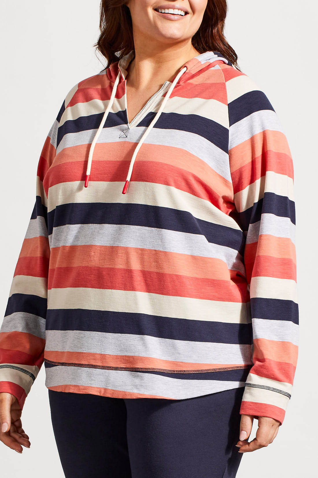 Tribal Fall 2024- 1934V/0366-Raglan Hoody-Grenadine - The Coach Pyramids