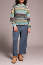 Tribal Fall 2025-1942O-8208-Long Sleeve Mock Neck Sweater-Aqua Haze - The Coach Pyramids