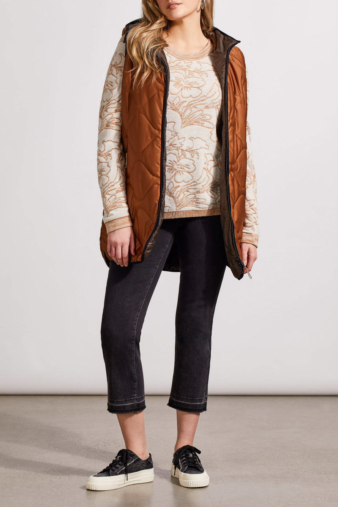 Tribal Fall 2024-1958O/0026-Scoop Neck Sweater-Cream - The Coach Pyramids