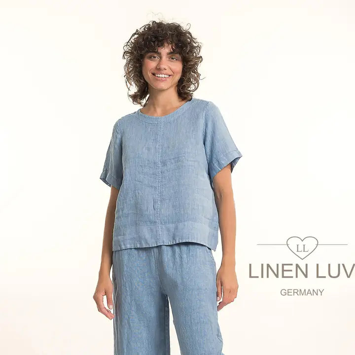 Linen Luv-TP1710-56-French Linen Blouse-Jeans - The Coach Pyramids