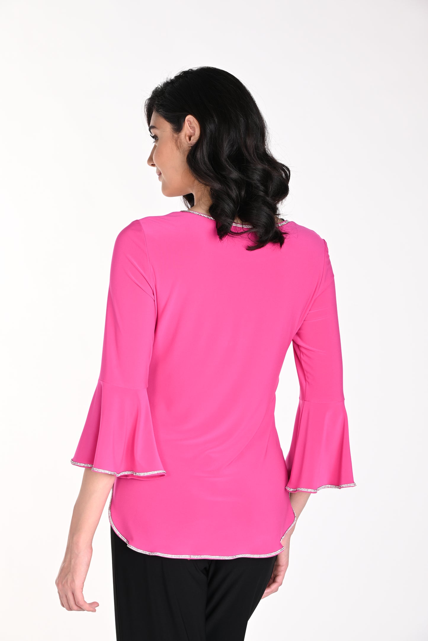 Frank Lyman Spring/Summer 2024-198008-Knit Top- Bright Pink - The Coach Pyramids