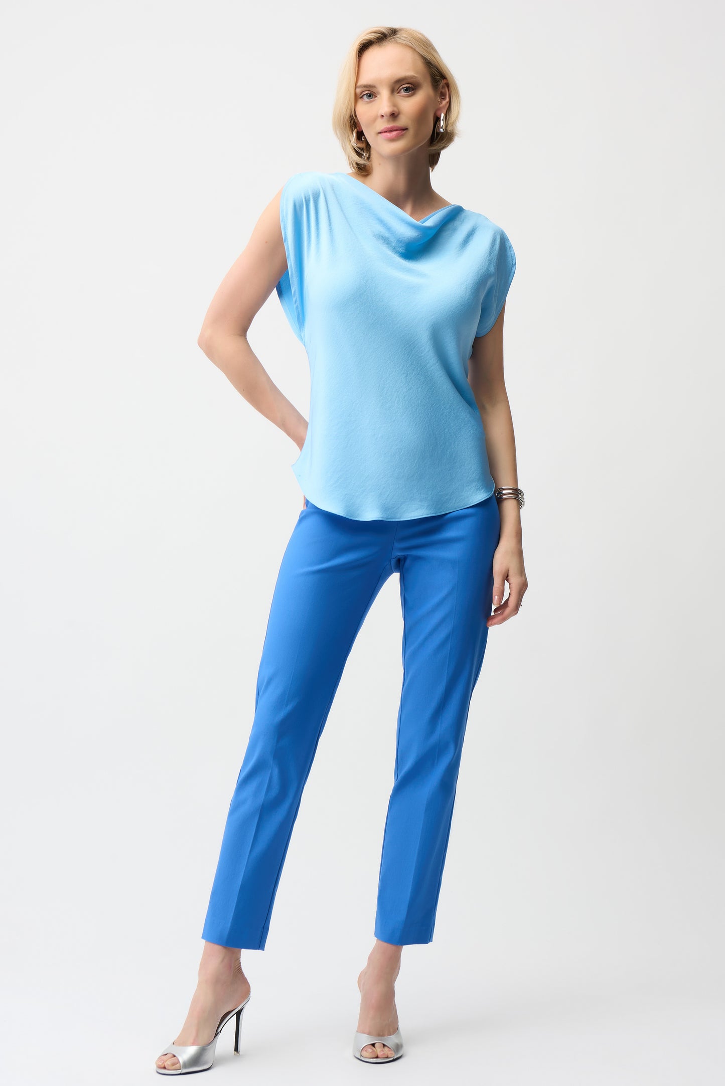 Joseph Ribkoff-201483S26-3849-Pant-Harbor Blue - The Coach Pyramids