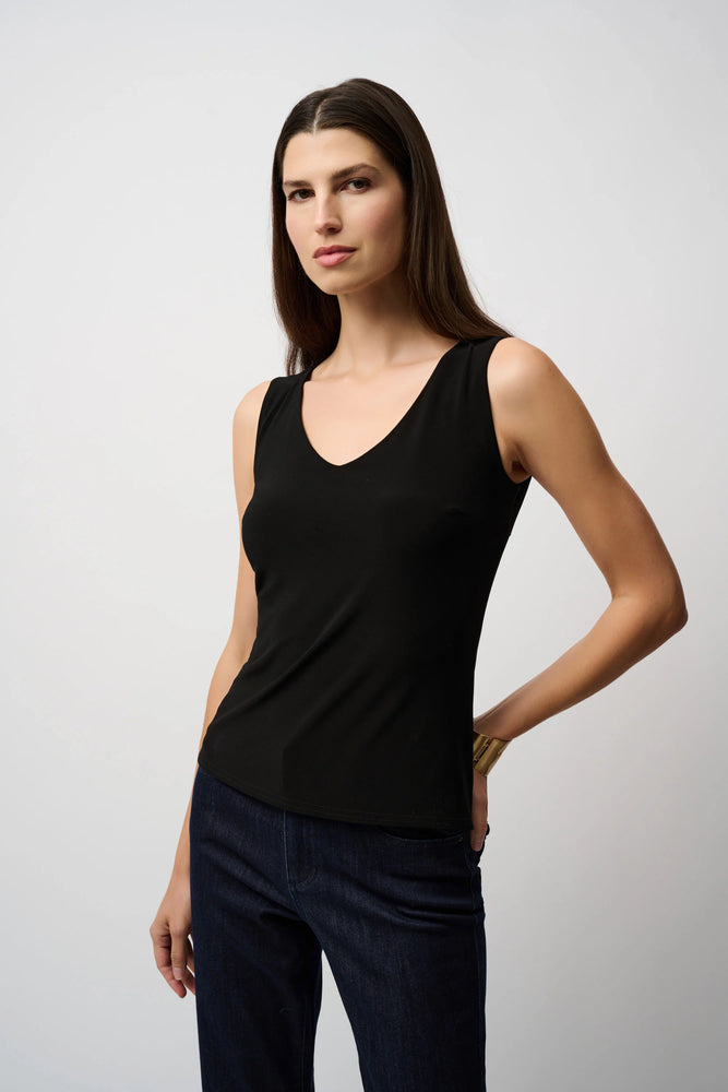 Joseph Ribkoff - Classic V-Neck Cami - 201546 - 11 - Black
