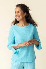 Habitat Spring/Summer 2025-H21343-Flutter Sleeve Pullover-Malibu