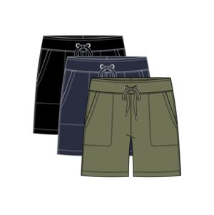 Tribal Spring/Summer 2025-2165O-8113-Pull On Short W/Drawcord-Jet Blue - The Coach Pyramids