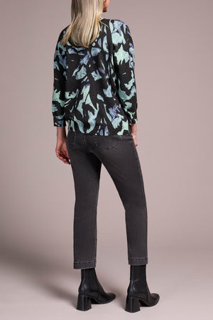 Tribal Fall 2025-2175O-8169-3/4 Sleeve Crew Neck Sweater-Mint - The Coach Pyramids