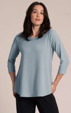 Sympli Spring/Summer 2025-22110R-2-Go To Classic T Relax 3/4 Sleeve-Stone Blue