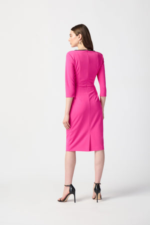 Joseph Ribkoff Spring  2024 -221210S24-Dress-Ultra Pink/Black - The Coach Pyramids