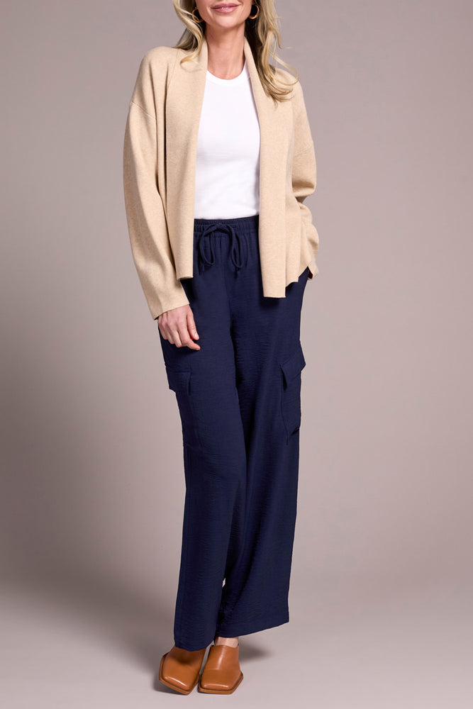Tribal Fall 2025-2233O-3115-Long Sleeve Short Coatigan-H Latte - The Coach Pyramids