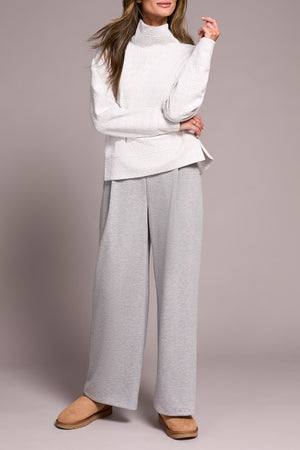 Tribal Fall 2025-2240O-8240-L/S Funnel Neck Top-Frost Grey - The Coach Pyramids