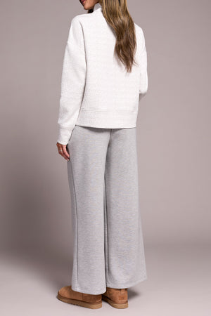 Tribal Fall 2025-2240O-8240-L/S Funnel Neck Top-Frost Grey - The Coach Pyramids