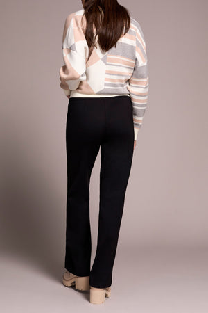 Tribal Fall 2025-2243O-7026-Pull On Pant W/Pin Tucks-Black - The Coach Pyramids