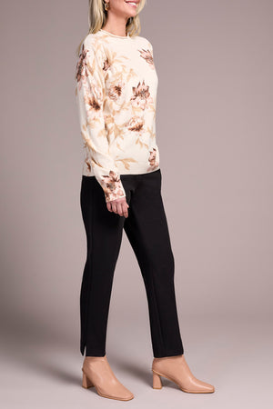 Tribal Fall 2025-2248O-8169-Long Sleeve Funnel Neck Sweater-Moon Stone - The Coach Pyramids