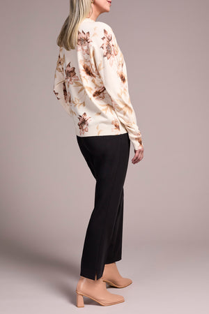 Tribal Fall 2025-2248O-8169-Long Sleeve Funnel Neck Sweater-Moon Stone - The Coach Pyramids