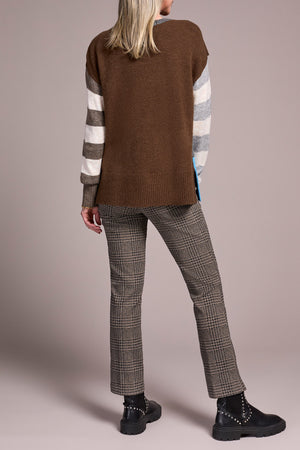 Tribal Fall 2025-2250O-8029-Long Sleeve Boat Neck Sweater-Celestial - The Coach Pyramids