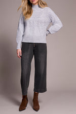 Tribal Fall 2025-2252O-8199-Long Sleeve Mock Neck Sweater-Marine - The Coach Pyramids