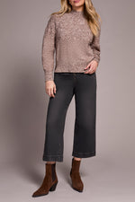 Tribal Fall 2025-2252O-8199-Long Sleeve Mock Neck Sweater-Wood - The Coach Pyramids