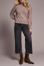 Tribal Fall 2025-2252O-8199-Long Sleeve Mock Neck Sweater-Wood - The Coach Pyramids