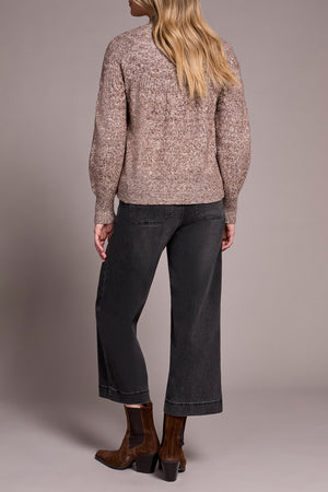 Tribal Fall 2025-2252O-8199-Long Sleeve Mock Neck Sweater-Wood - The Coach Pyramids