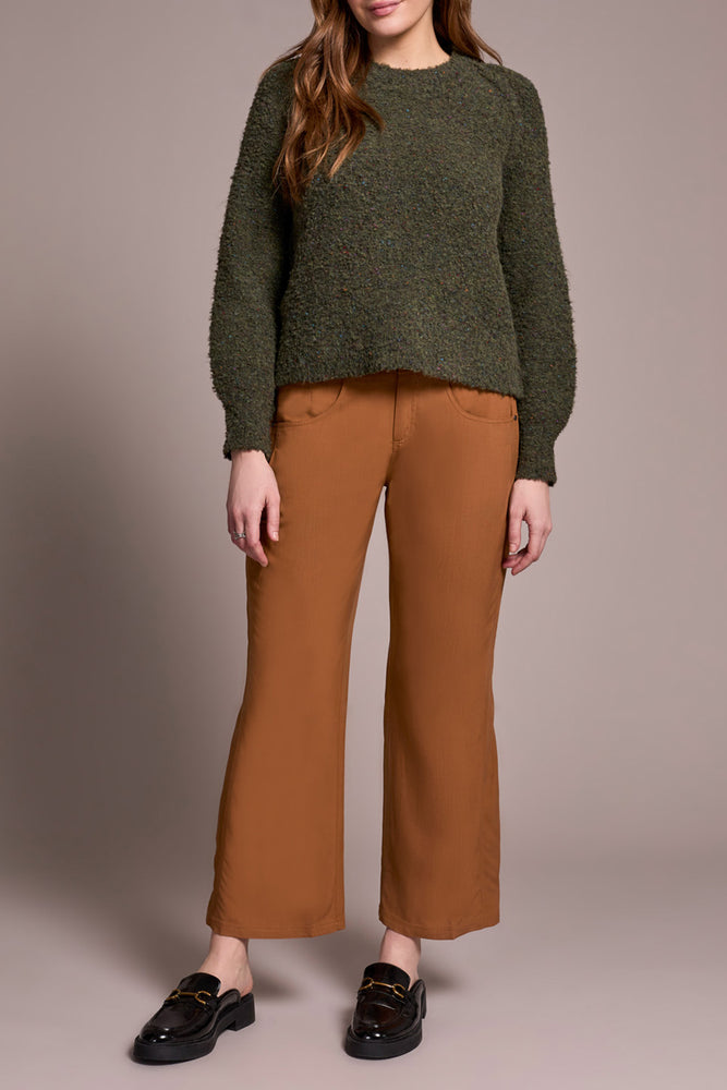 Tribal Fall 2025-2258O-8209-Long Sleeve Crew Neck Sweater-Ivy - The Coach Pyramids